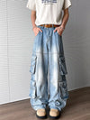Raw Hem Realness Rinse Blue Relaxed Utility Denim