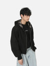 Check Tone Double Zip Chic Hood