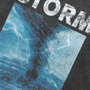 Aged Distress-Washed Print Storm T-Shirt