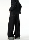 Heritage Black Dark Oversized Urban Beat High Denim