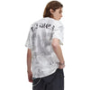 Time-Worn Visual Patterned Raw-Edge T-Shirt