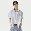 Vertical Script Stripe Long Sleeve Top