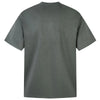 Suede Thread-Work Zipper Short Sleeve T-Shirt