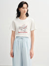 Flattering Sundaze Sewn-Detail T-Shirt