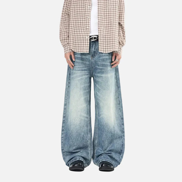 Heritage Rinse Spliced Moustache Effect Denim alternatif görünüm