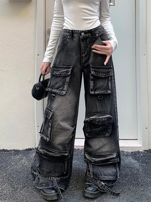 Black Rinse Streetware Relaxed Utility Denim