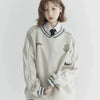 Varsity Contrast Retro V-Neck