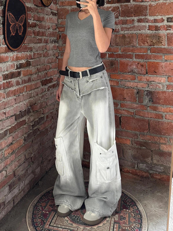 2000s Classic Ombre Utility Denim