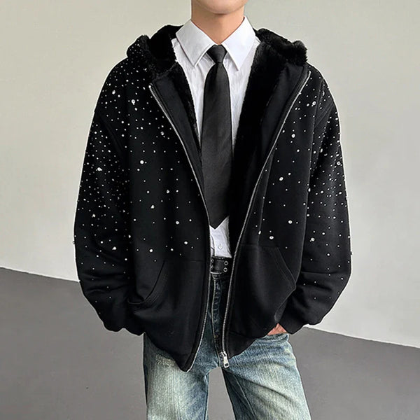 Diamond Fur Patchwork Hood