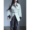 Stripe Panel Vintage Elegant Blouse