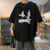 Concrete-Jungle Off-Duty K-Wave Print Wide-Body T-Shirt