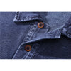 Men Chic Everyday Knitted Denim Collar-Knit T-Shirt