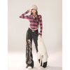 Heritage Black Cutting Torn High-Rise Denim