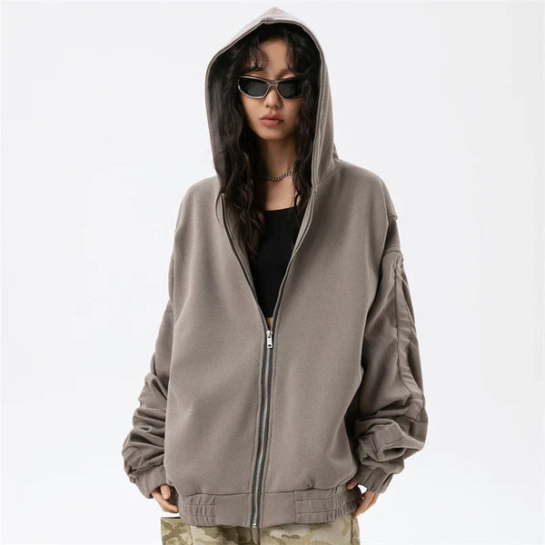 Edgy Metro Zip-Up Sweatshirt
