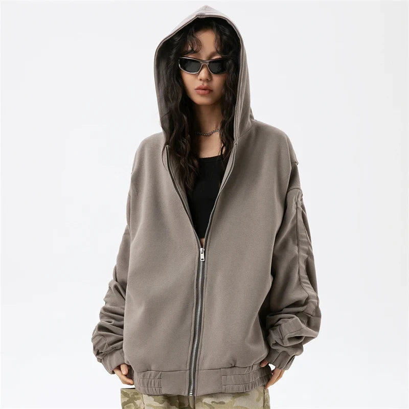 Edgy Metro Zip-Up Sweatshirt