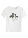 Revival Americana Whimsical Hound Print T-Shirt