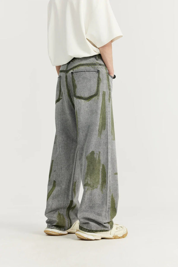 Hand-Painted Bell Leg High Street Denim alternatif görünüm