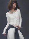 Trim Lace Spicy Women Long Sleeve T-Shirt
