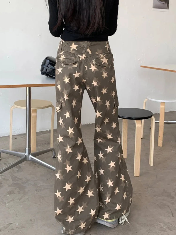 2000s Stellar Printed Cyber Slim Denim alternatif görünüm