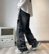 Fringe Faded Heritage Style High-Waisted Denim