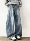 Western Style Blue Urban Beat Bell Leg Denim
