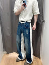 Heritage Mosaic Destroyed Low Waist Denim