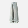 Yıkanmış Baggy Çizgili Jean Pantolon, detay görünüm — Navra Wear