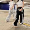 Wide Leg Çizgili Jogger, detay görünüm — Navra Wear