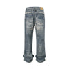 Vintage Yıkanmış Yırtık Detaylı Jean Pantolon, kombin görünüm — Navra Wear