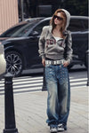 Heritage Rinse Stud Design Bell Leg Denim
