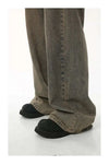 Mosaic Chic Wornout Bell Leg Denim