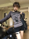 Raw-Edge Turn-Of-Era Artwork Print T-Shirt