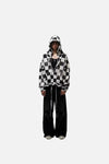 Dark Check Zip Sweatshirt