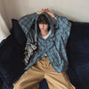 Hood-Top Plaid Casual Long Shirt