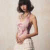 Washed-Out Far-East New-Millennium Purple Halter Top