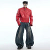 Wide Leg Zincir Baskılı Jean Pantolon, kombin görünüm — Navra Wear