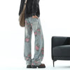 Heritage Botanical Relaxed Bell Leg Denim
