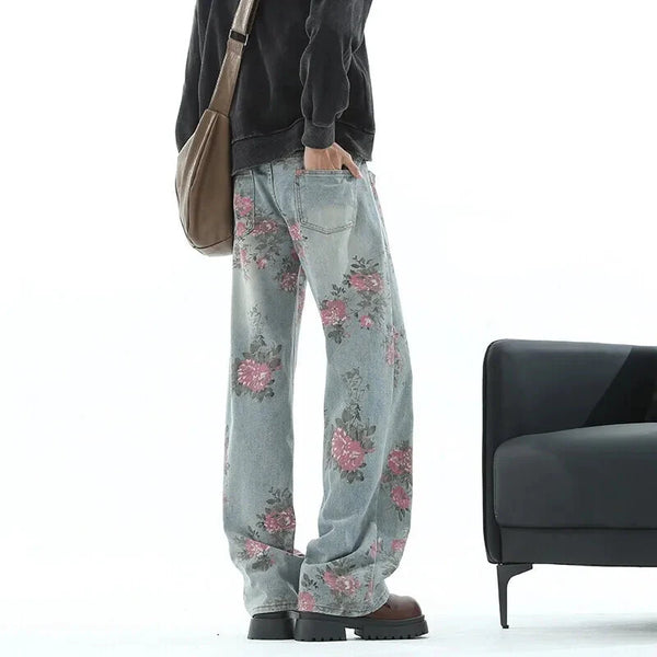 Heritage Botanical Relaxed Bell Leg Denim alternatif görünüm