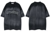 Punk Rock Baskılı Oversize Tişört, detay görünüm — Navra Wear
