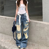 2000s Plush Torn Rinse Denim