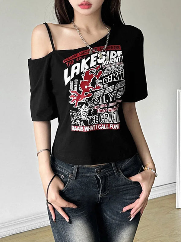 Model wearing the black Mythic Crusade T-Shirt