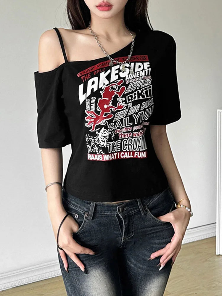 Model wearing the black Mythic Crusade T-Shirt
