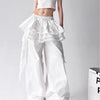 Wide Leg Patchwork Pantolon, stil görünüm — Navra Wear