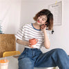 Timeless Staple Stripe Breezy-Cut Minimalist T-Shirt