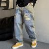 Faded Stretch Comfort Classic Spliced Relaxed Denim
