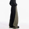 Elegant Black Contrast Easy Cut Denim