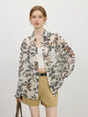 Botanical Holiday Print Chic Top