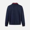 Panel Contrast Fleece V-Neck