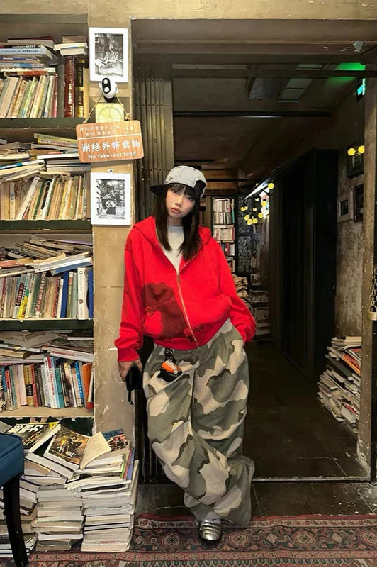 Aesthetic Camo Vintage Trousers alternatif görünüm