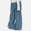 Durable Faded Relaxed Bell Leg Denim